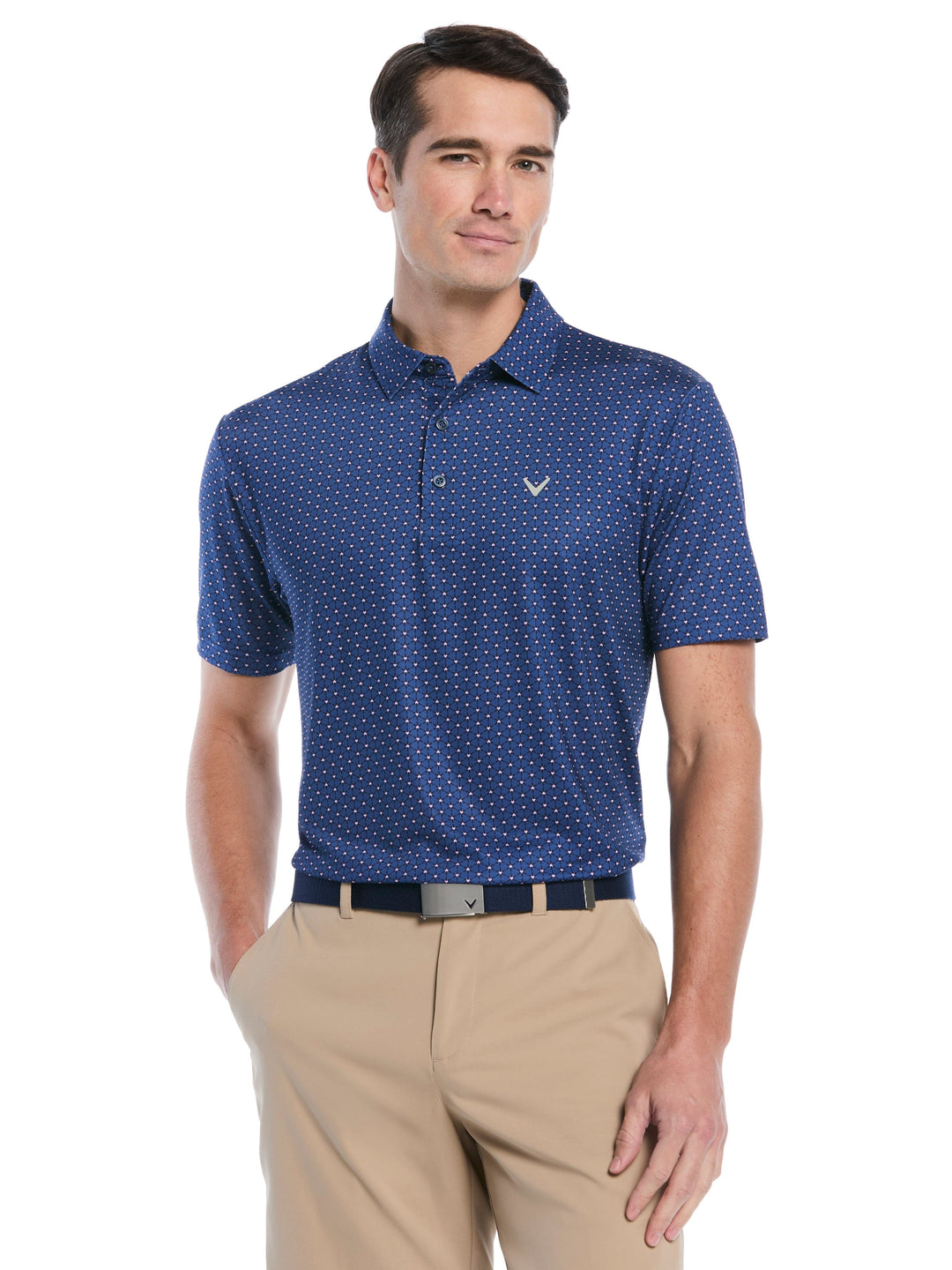 Men's Regimental V-Day Print Polo