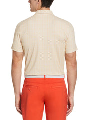 Men's Retro Wave Pattern Print Golf Polo