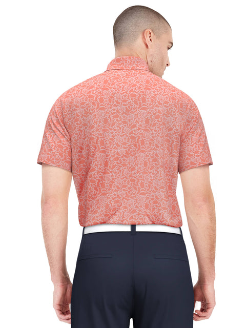 Men's Sea Life Print Golf Polo with Chest Pocket