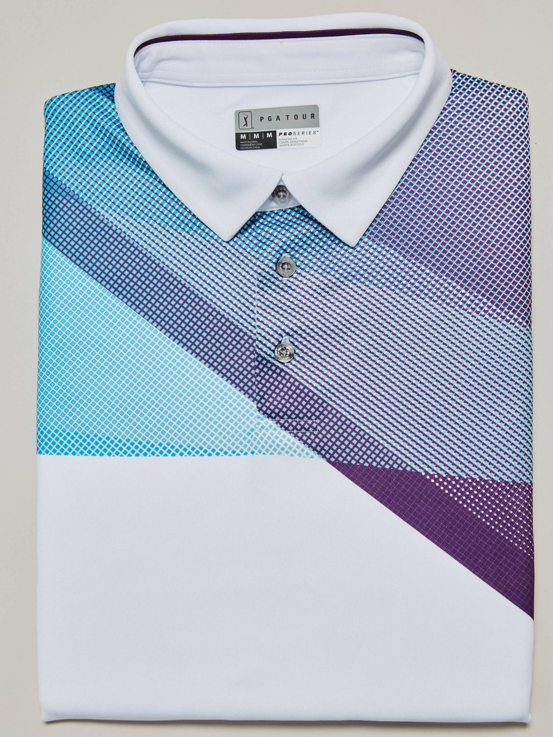 Men's Shadow Asymmetric Print Golf Polo