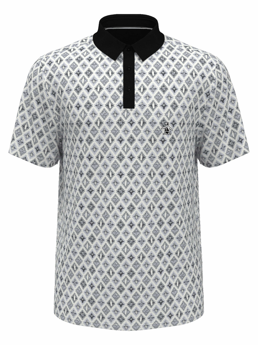 Short Sleeve All-Over Atomic Cocktail Print  (Caviar) 