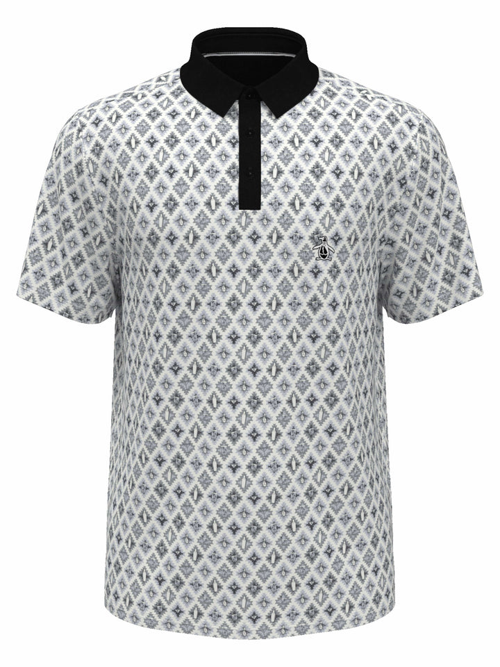 Short Sleeve All-Over Atomic Cocktail Print  (Caviar) 