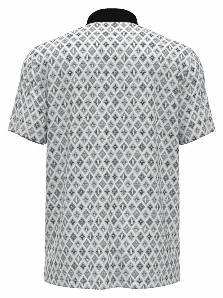 Short Sleeve All-Over Atomic Cocktail Print  (Caviar) 