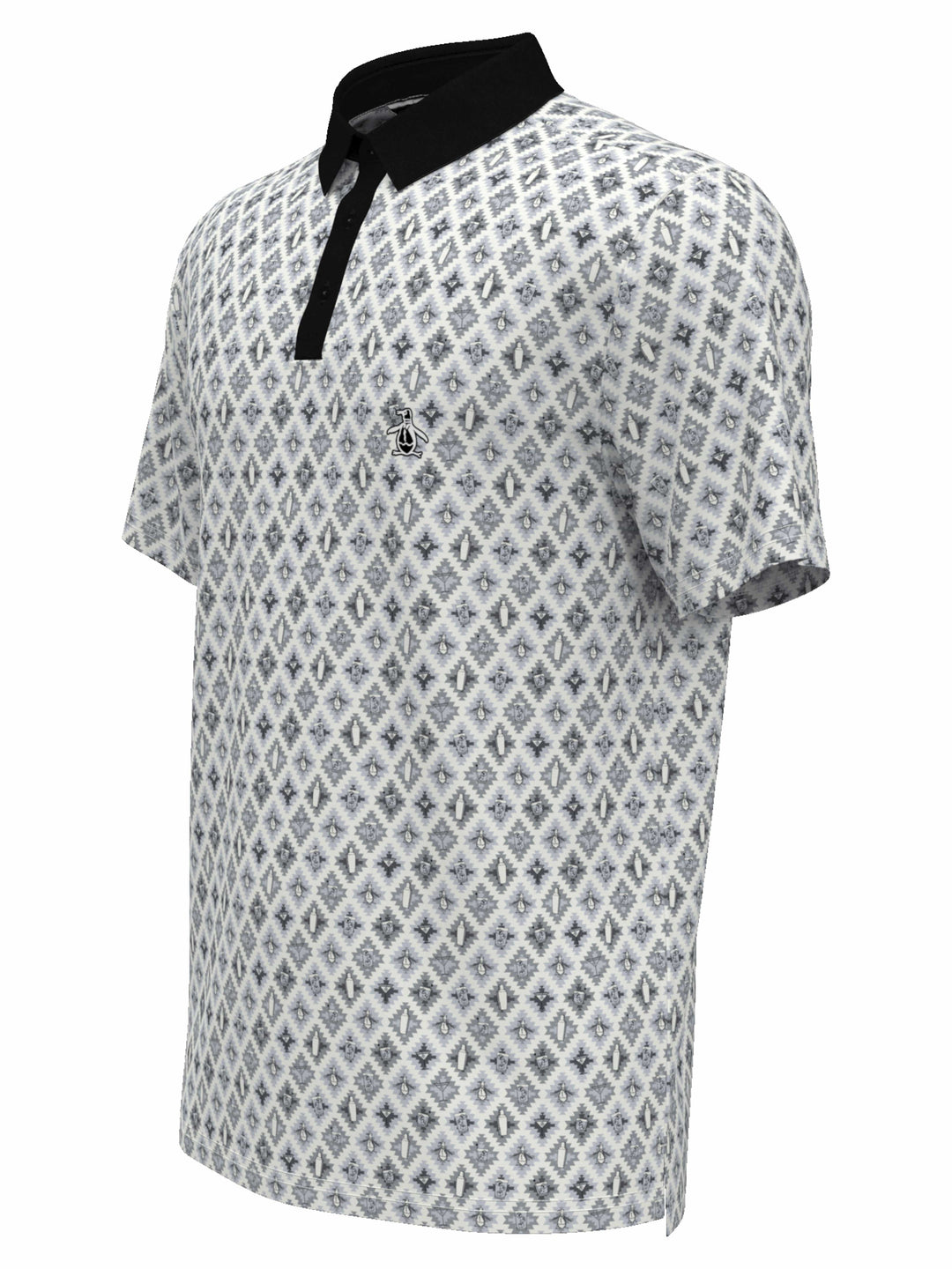 Short Sleeve All-Over Atomic Cocktail Print  (Caviar) 