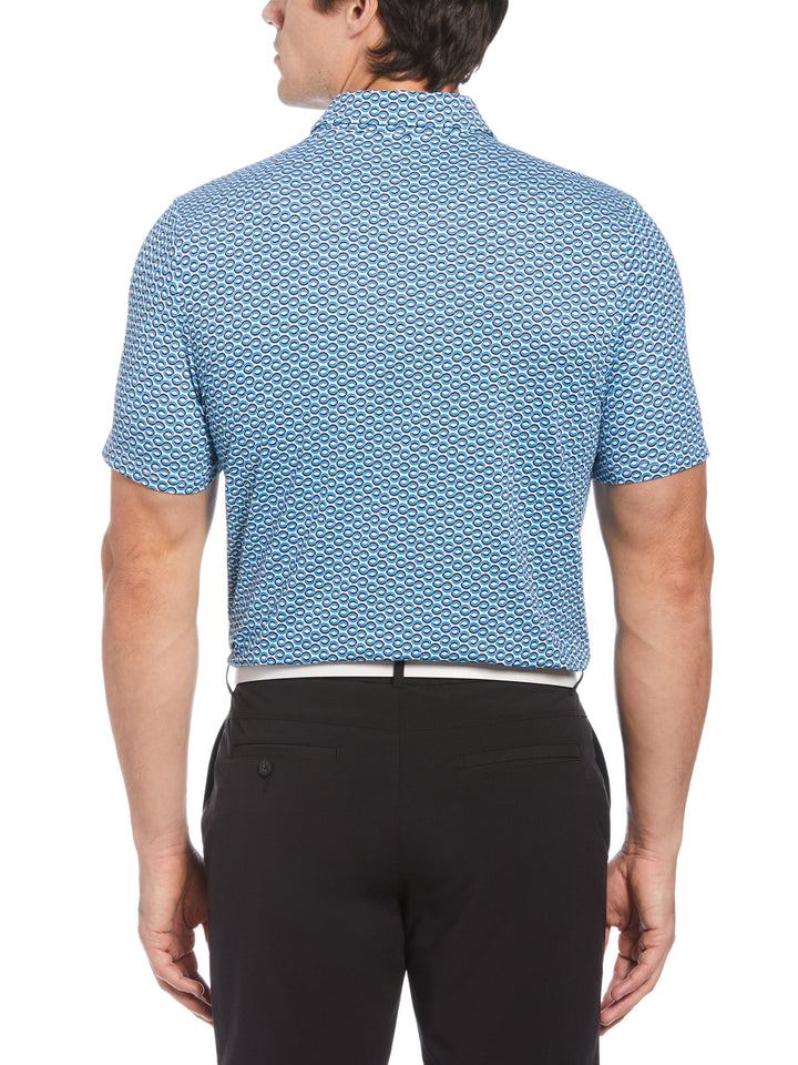 Men's Short Sleeve All-Over Heritage Geo Print Polo