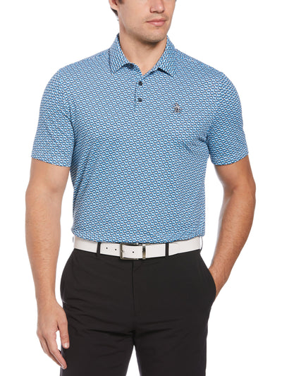 Men's Short Sleeve All-Over Heritage Geo Print Polo