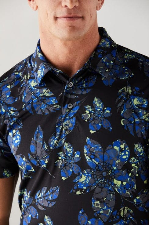 Men's Short Sleeve Botanical Print Polo