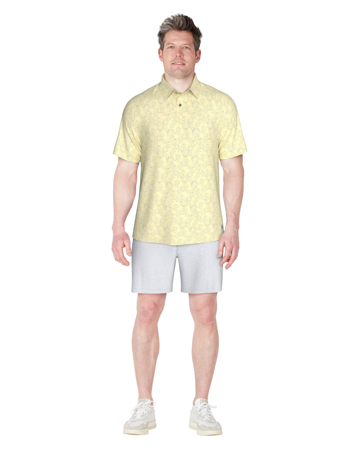 Short Sleeve Coconut Water Polo  (Lt Yellow Htr) 