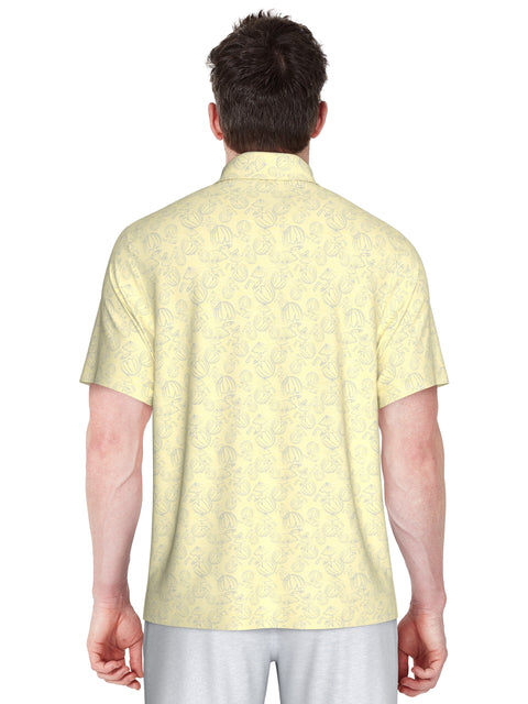 Short Sleeve Coconut Water Polo  (Lt Yellow Htr) 