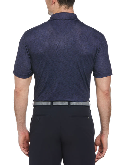 Short Sleeve Engineered Printed Block Polo Shirt (Peacoat) 