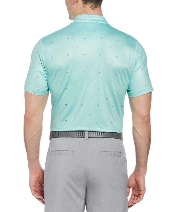 Short Sleeve Hats Off Conversational Polo (Ocean Wave) 