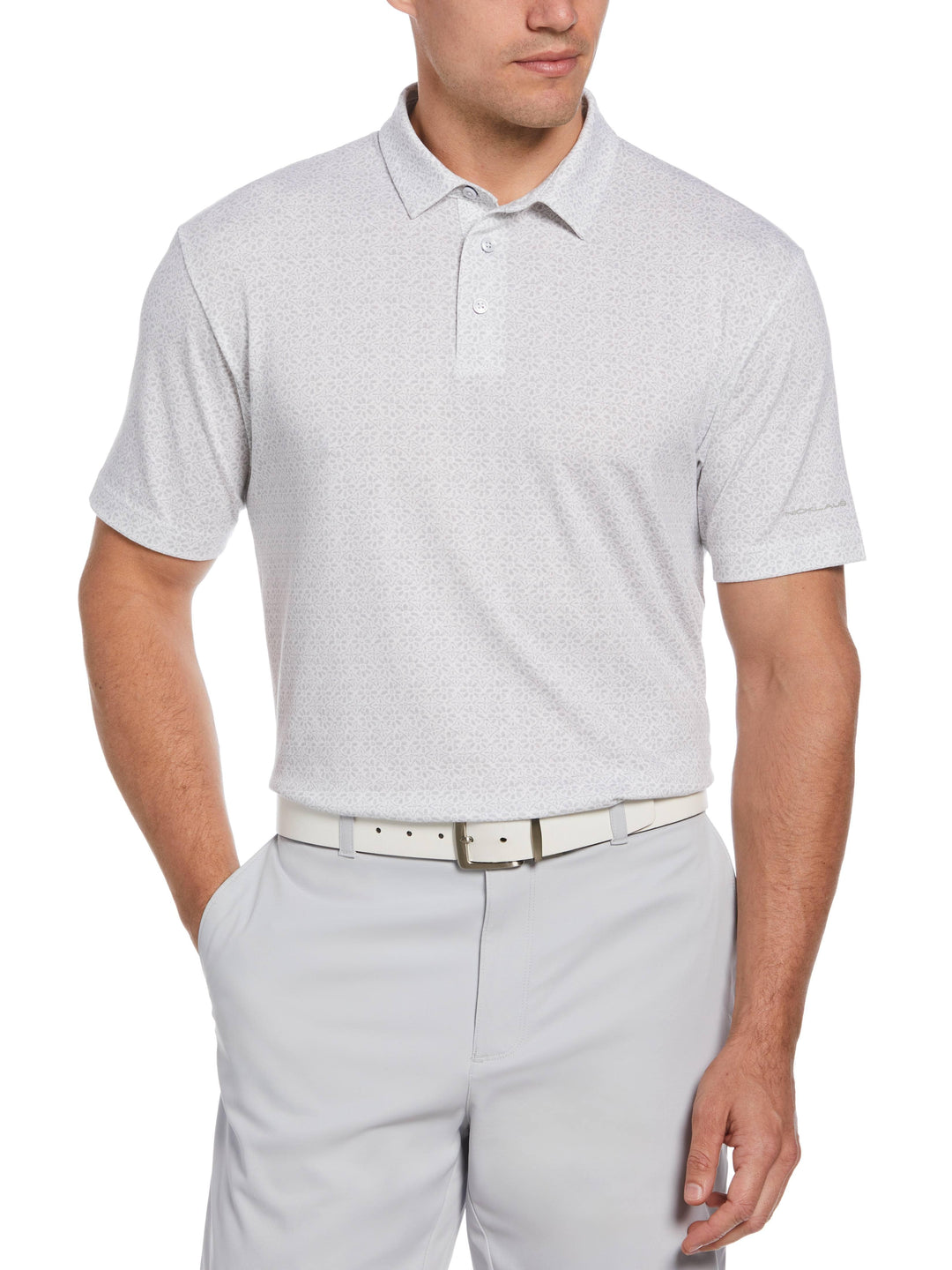Men's Short Sleeve Medallion Print Polo