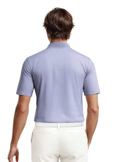 Men's Short Sleeve Solid Texture Polo