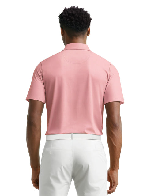 Men's Short Sleeve Solid Texture Polo