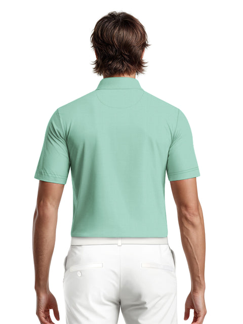 Men's Short Sleeve Solid Texture Polo