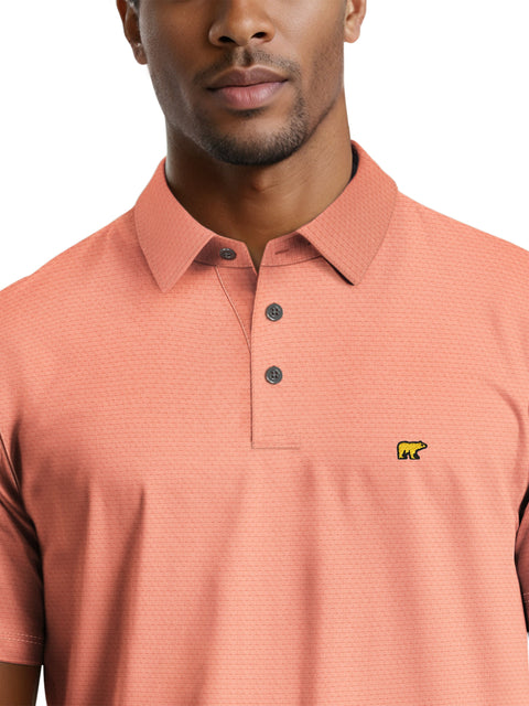 Men's Short Sleeve Solid Texture Polo
