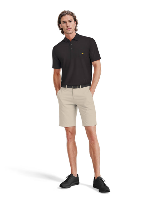 Men's Short Sleeve Solid Texture Polo