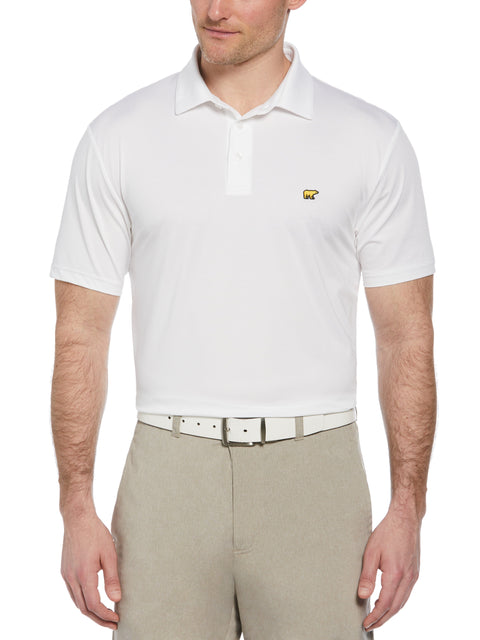 Short Sleeve Solid Texture Polo (Bright White) 
