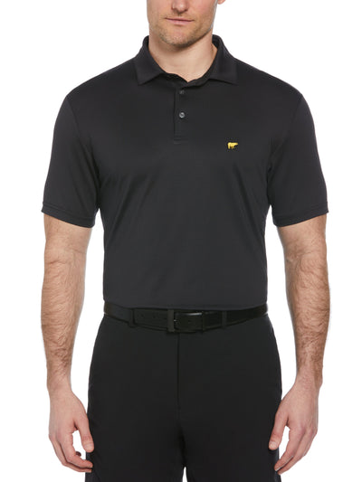 Short Sleeve Solid Texture Polo (Charcoal Art) 