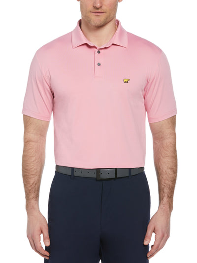 Short Sleeve Solid Texture Polo (Sea Pink) 