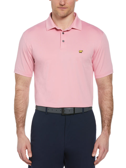 Short Sleeve Solid Texture Polo (Sea Pink) 