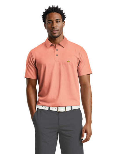 Men's Short Sleeve Solid Texture Polo