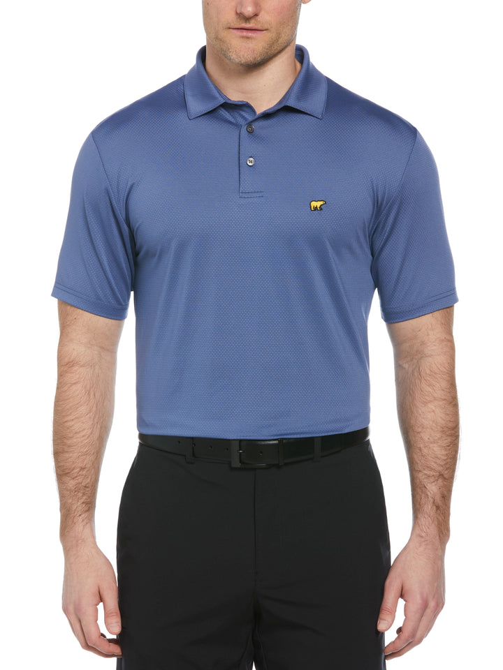 Men's Short Sleeve Textured Solid Polo
