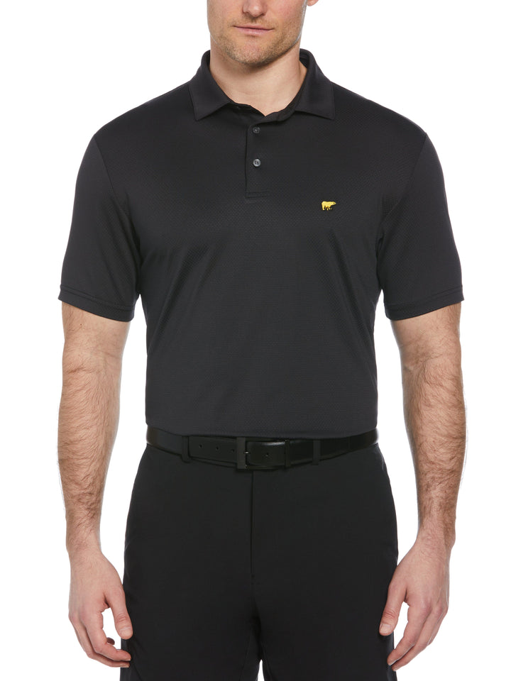 Men's Short Sleeve Textured Solid Polo