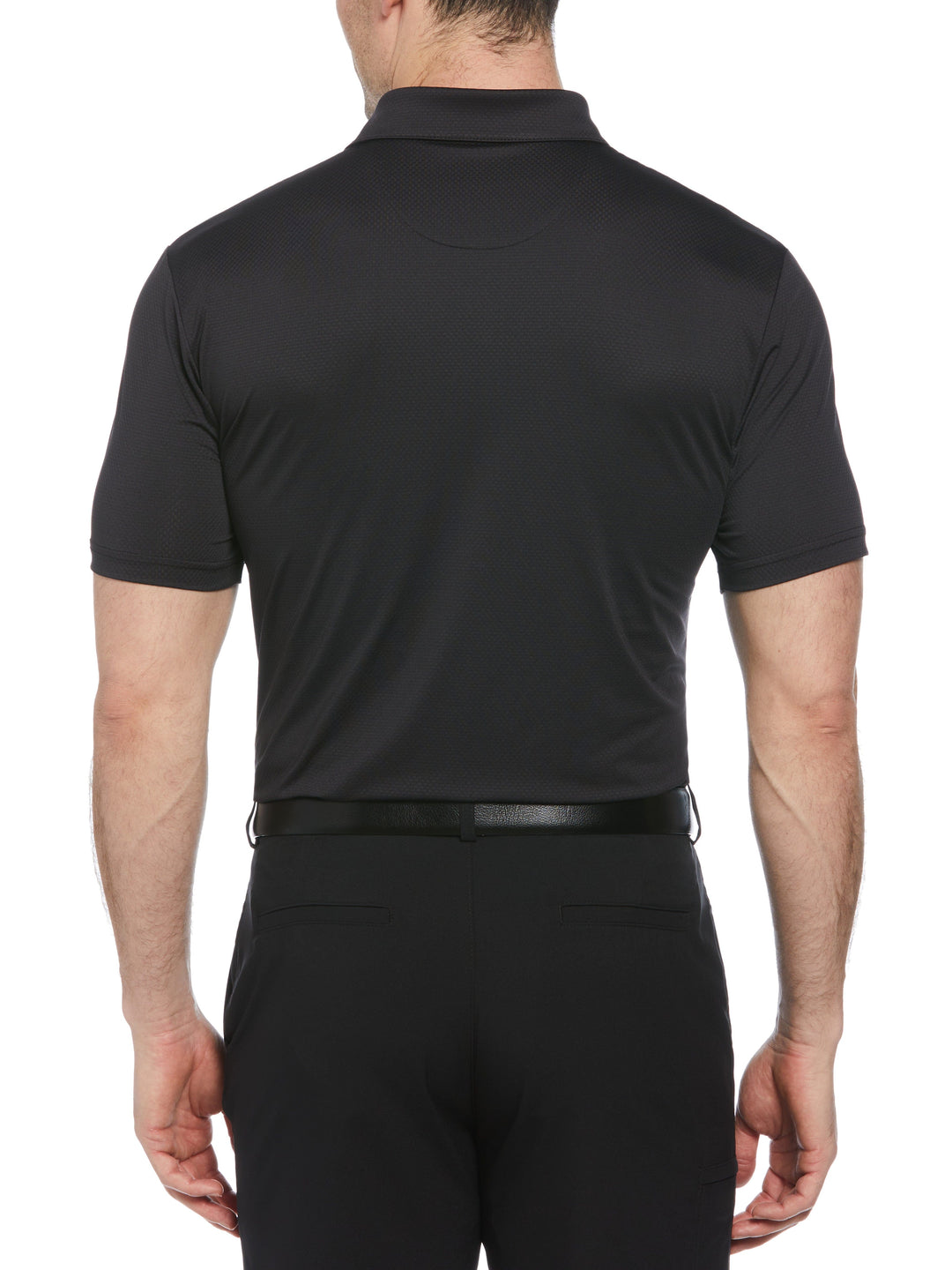 Short Sleeve Texture Solid Polo (Thyme) 