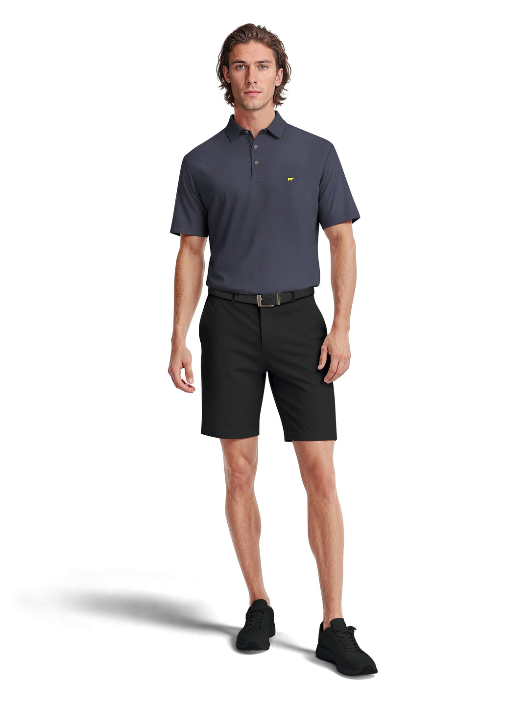Men's Short Sleeve Textured Solid Polo