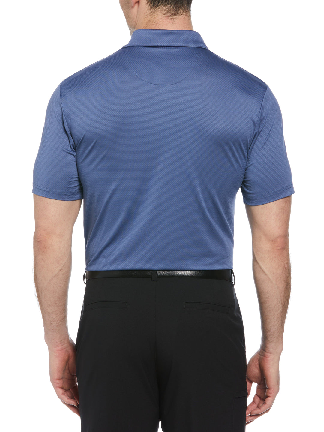 Men's Short Sleeve Textured Solid Polo