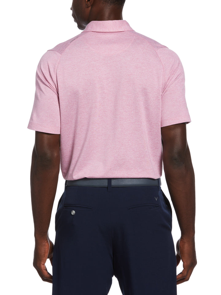 Soft Touch Color Block Golf Polo (Pink Sunset Htr) 