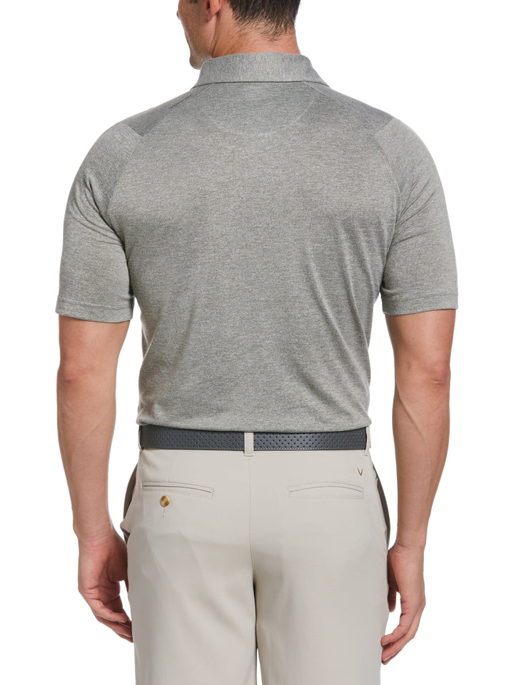 Soft Touch Color Block Golf Polo (Black Lichen Htr) 
