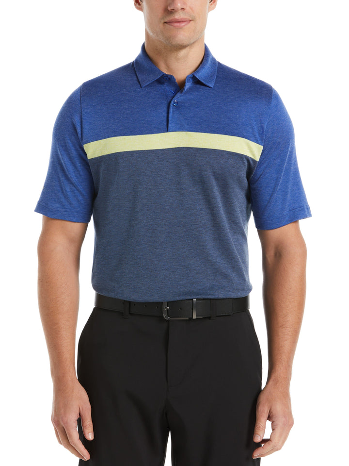 Soft Touch Color Block Golf Polo (Mazarine Bl Htr) 