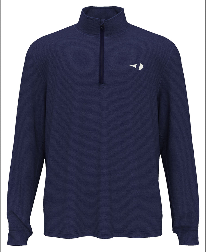 Solar 1/4 Zip Tennis Shirt (Peacoat Htr) 