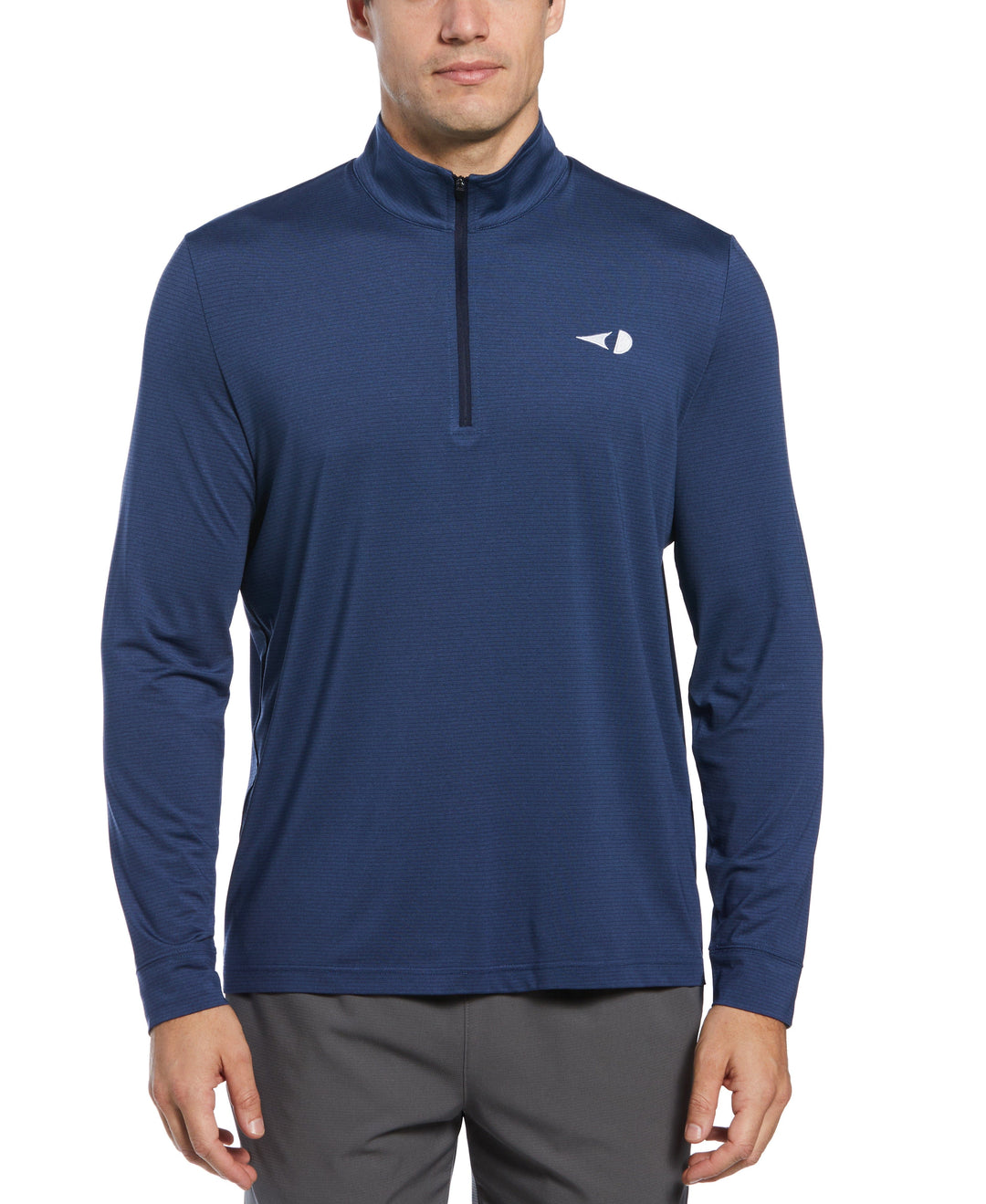 Solar 1/4 Zip Tennis Shirt (Peacoat Htr) 