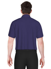 Solarized Asymmetric Print Golf Polo (Clematis Blue) 