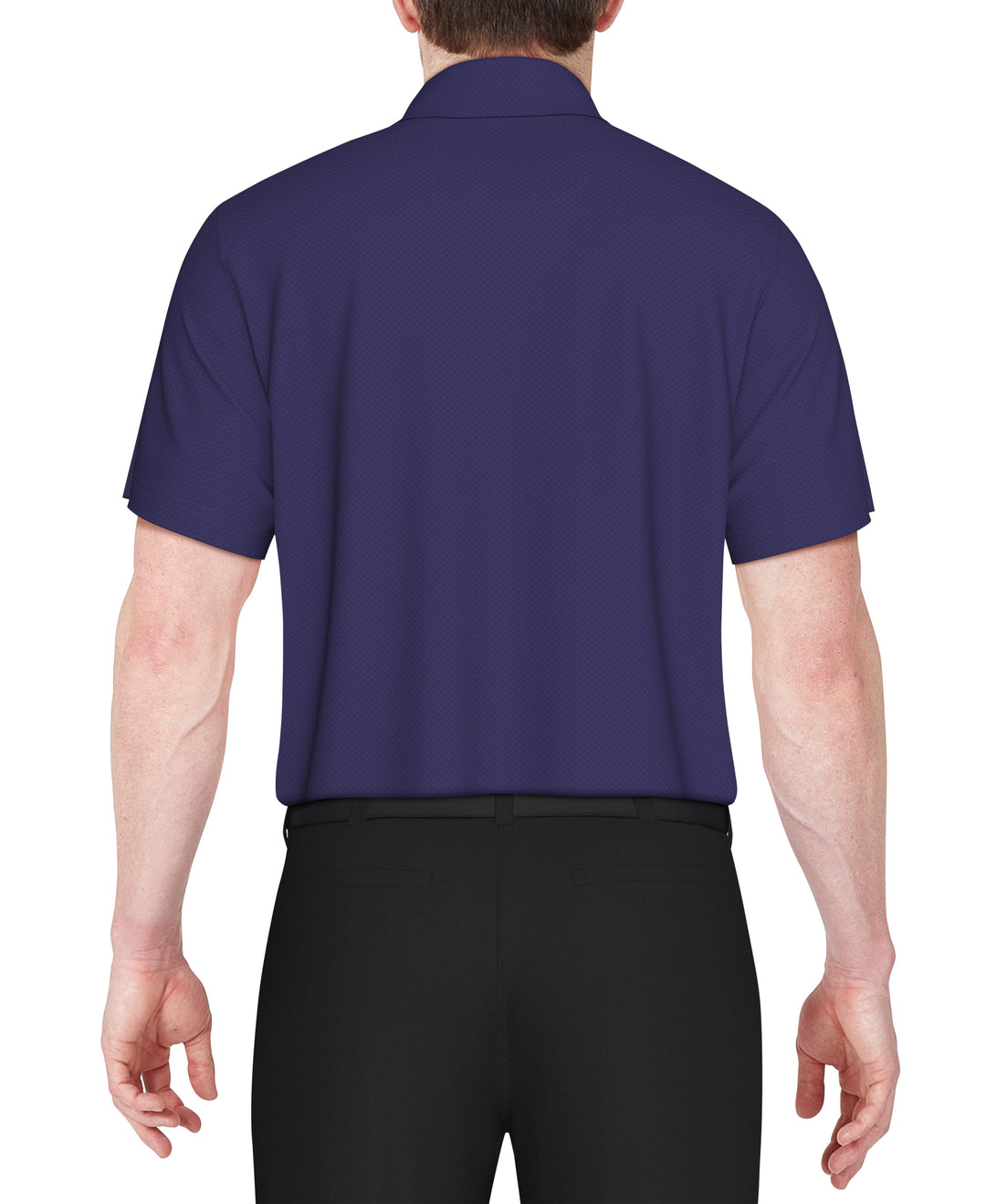 Solarized Asymmetric Print Golf Polo (Clematis Blue) 