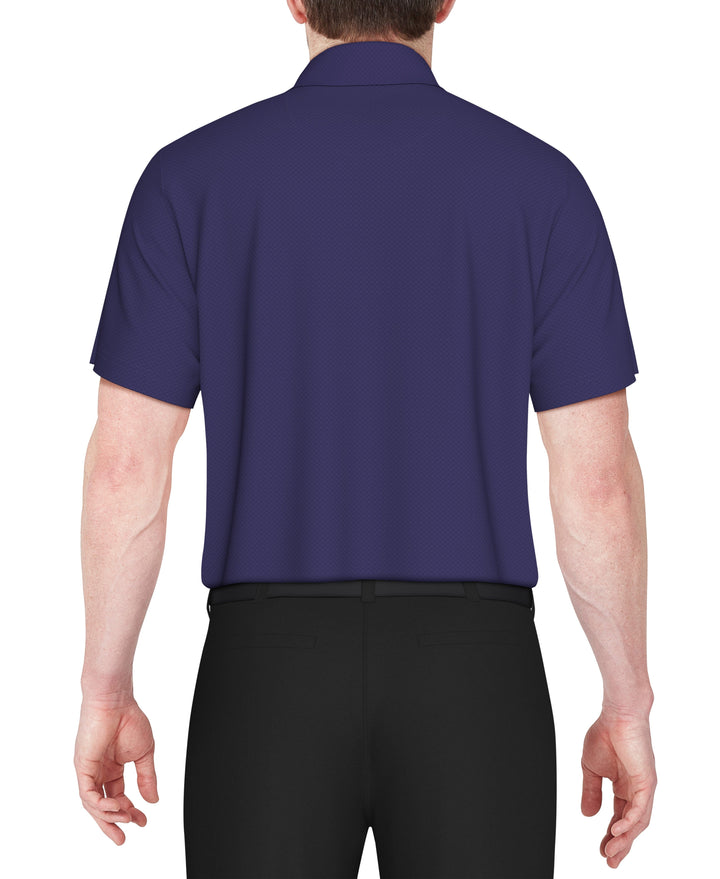 Solarized Asymmetric Print Golf Polo (Clematis Blue) 