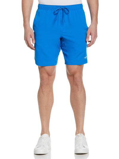 Solid Athletic Tennis Short with Drawstring (Electric Bl Lemonade) 