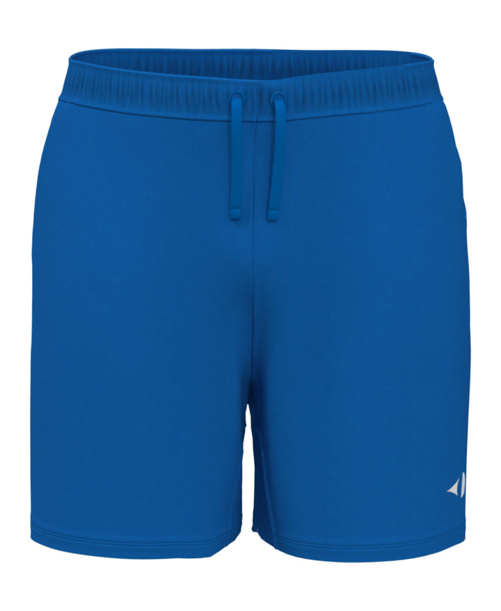 Solid Athletic Tennis Short with Drawstring (Electric Bl Lemonade) 