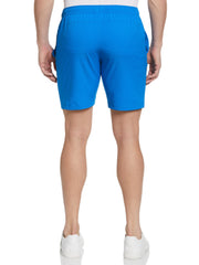 Solid Athletic Tennis Short with Drawstring (Electric Bl Lemonade) 
