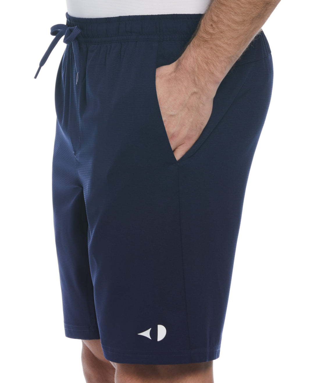 Solid Athletic Tennis Short with Drawstring (Peacoat) 
