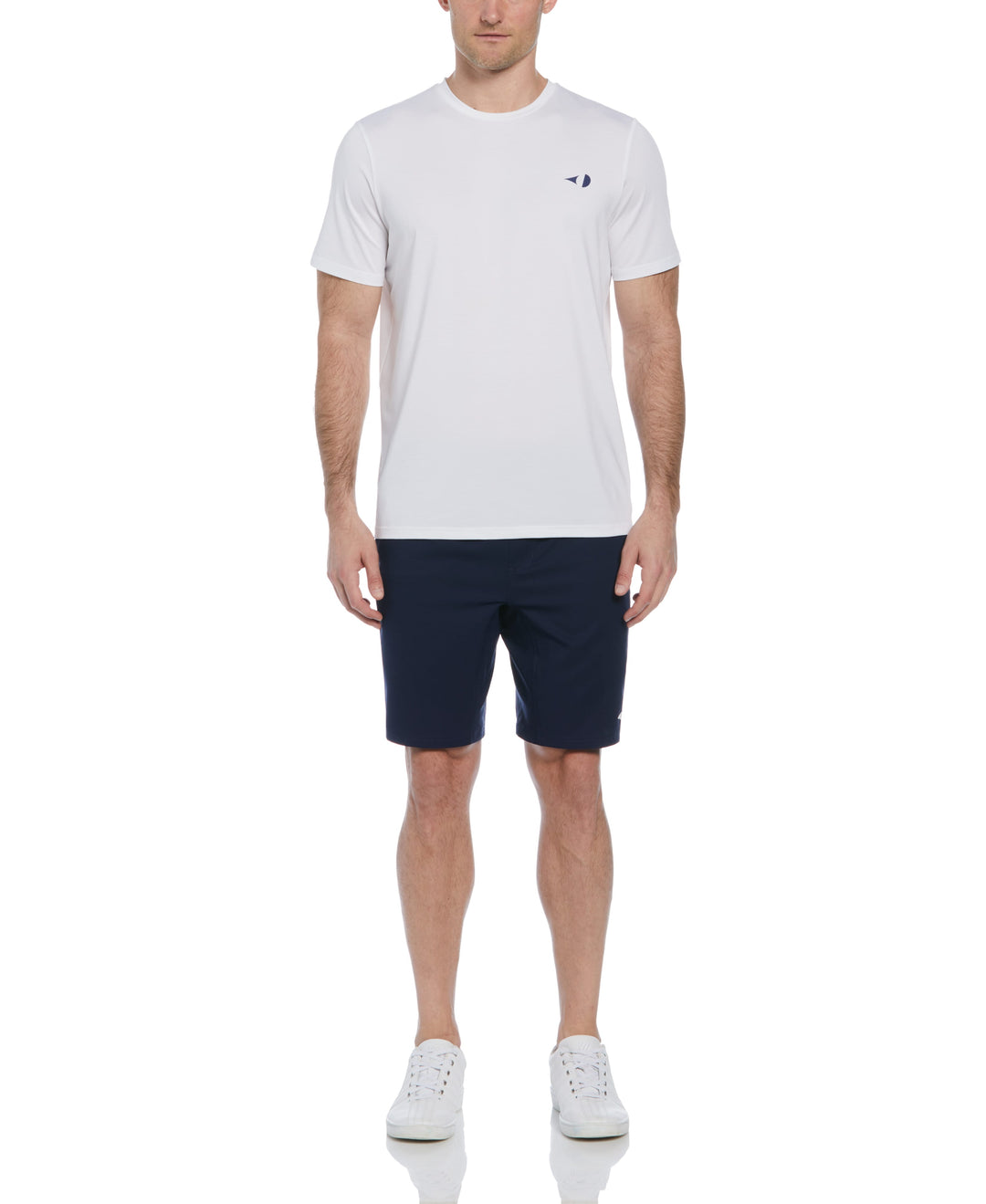 Solid Athletic Tennis Short with Drawstring (Peacoat) 