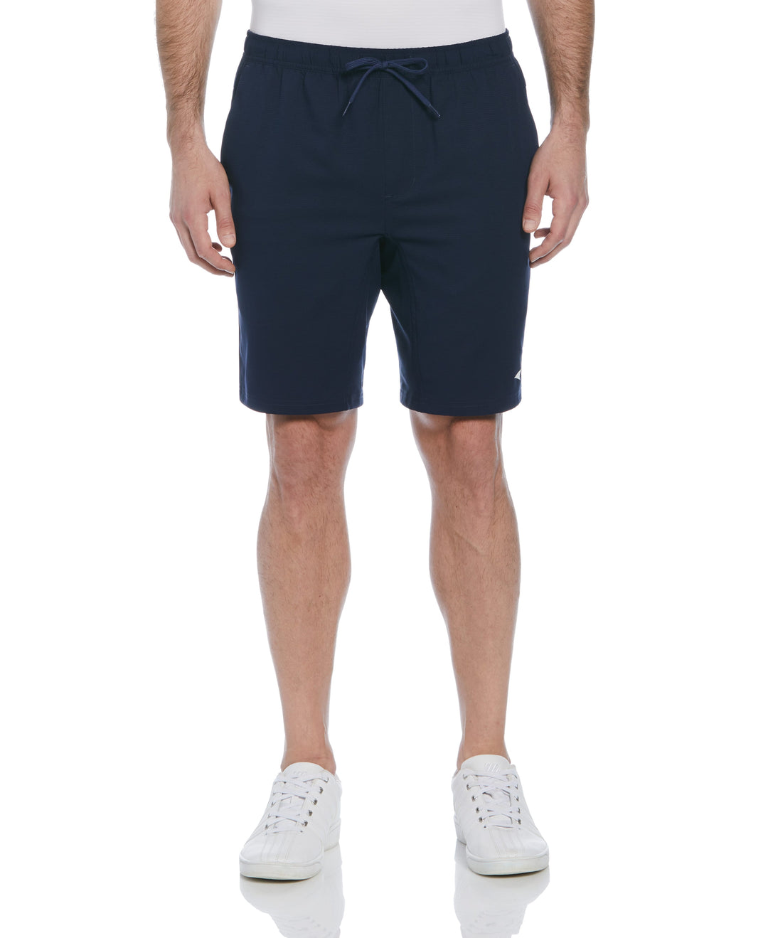 Solid Athletic Tennis Short with Drawstring (Peacoat) 