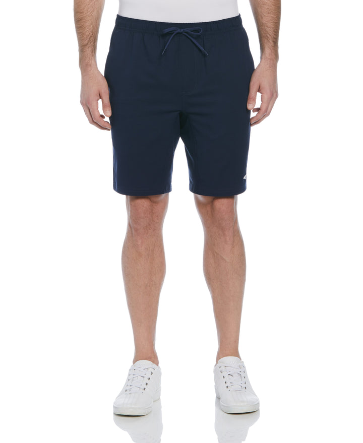 Solid Athletic Tennis Short with Drawstring (Peacoat) 