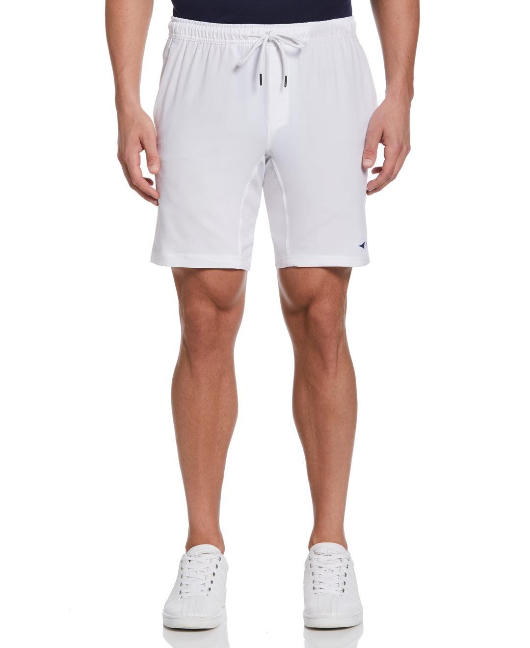 Solid Athletic Tennis Short with Drawstring (Bright White) 