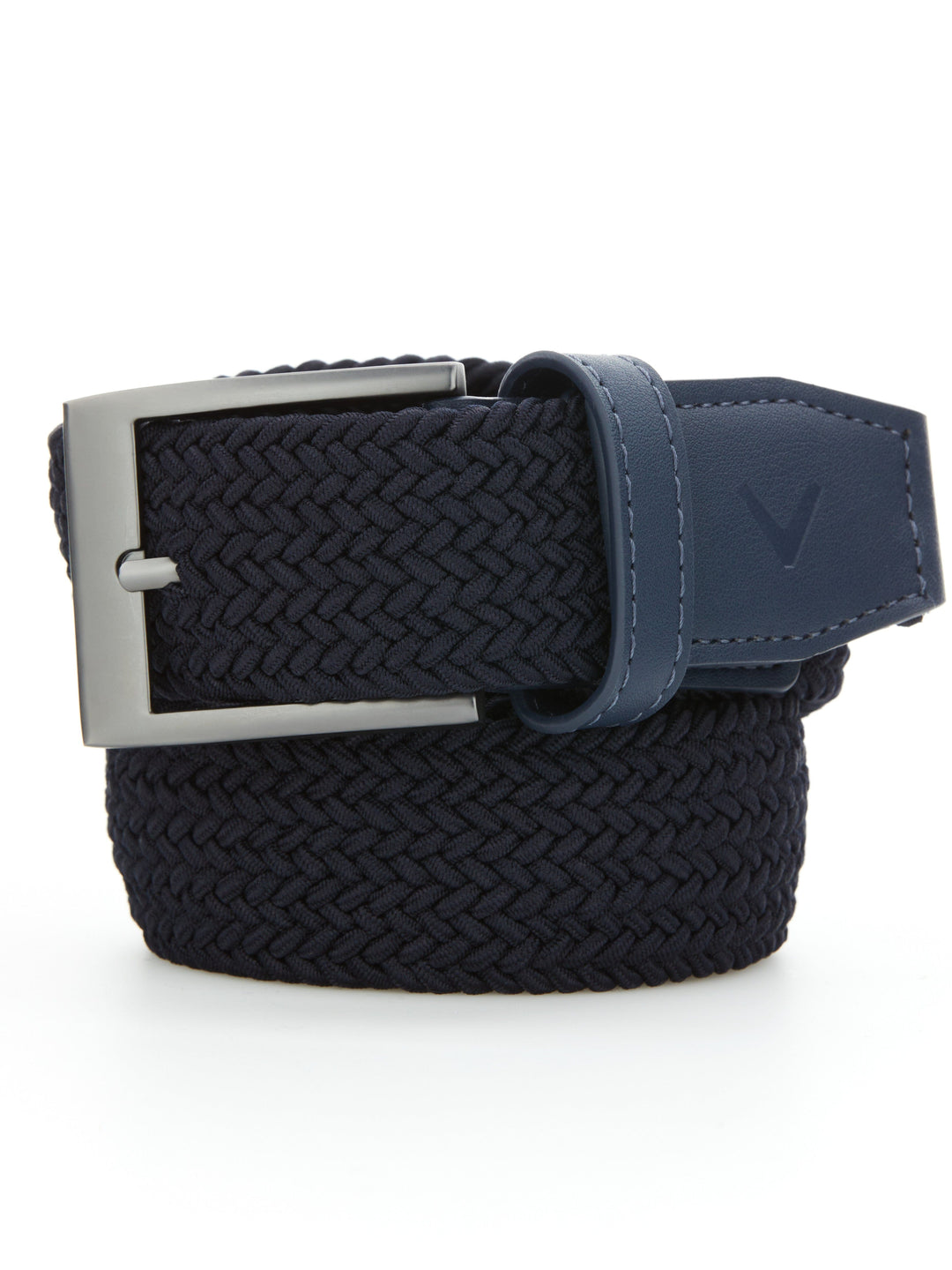 Mens Solid Braided Belt (Peacoat) 