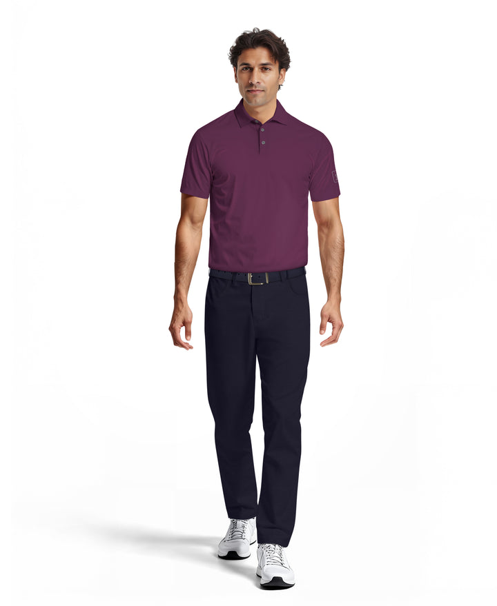Solid Cooling Texture Golf Polo (Dark Purple) 