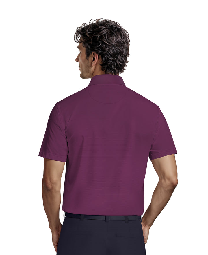 Solid Cooling Texture Golf Polo (Dark Purple) 
